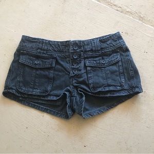 Free people low rise button fly cargo shorts 25